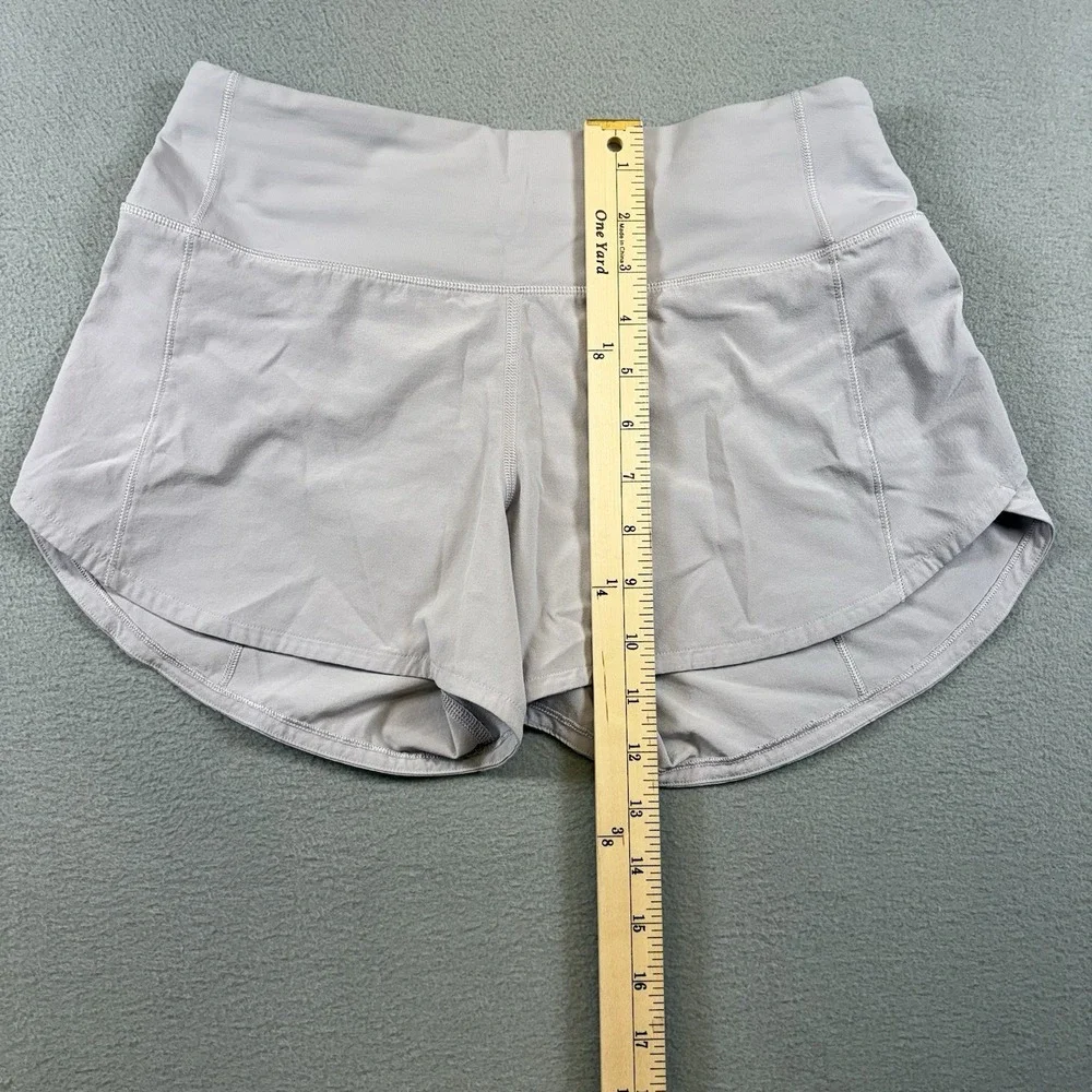 Lululemon Speed Up Running Shorts Womens Size 4 Lavender Lined Zip Pocket